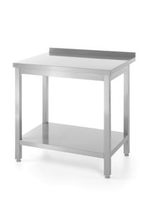 Mesa de trabajo Hendi Kitchen Line con alero y base 800x600x850mm