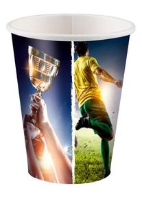 Amscan 8 gobelets en carton Football Forever 250ml