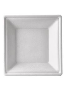 Papstar 50 assiettes de canne à sucre profondes blanc 26 x 26cm