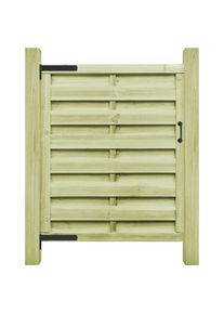vidaXL Puerta de valla madera de pino impregnada verde 100x125 cm