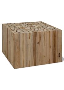 vidaXL Mesa de centro de teca genuina 50x50x35 cm