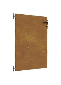 vidaXL Puerta de jardín acero corten 85x125 cm