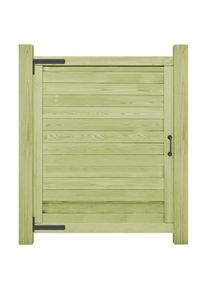 vidaXL Puerta de valla de jardín madera pino impregnada 125x100 cm