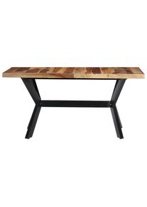vidaXL Mesa de comedor madera maciza de sheesham 140x70x75 cm