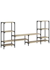 vidaXL Mueble de TV madera de ingeniería roble Sonoma 206,5x28,5x95 cm