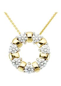 Firetti , Damen,Jugendliche , Kettenanhänger »Schmuck Geschenk Gold 333 Halsschmuck Anhänger Kreis rund« () mit Zirkonia (synth.) ,...