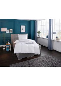 Ribeco , Bettdecke + Kopfkissen »Anker« , weiß , Bezug: 100% Baumwolle. Füllung: 90% Federn, 10% Daunen