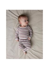 name it , Langarmbody »NBFWANG WOOL NEEDLE LS BODY NOOS«, aus reiner Merinowolle , Antler Stripes:Snow white , N-Gr , 50 -N-Gr , 50 , Kuscheliger...