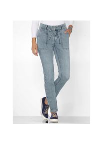 Classic Basics , Damen , Bequeme Jeans , blue-bleached , Normalgrößen , 38 -Normalgrößen , 38 , Tunnelzug und Bindeband