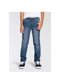 DELMAO, Herren, Stretch-Jeans &raquo;Straight-fit Jeans f&uuml;r Jungen&laquo; elastisches Material, Used-Look-Waschung, niedrige Leibh&ouml;he, blue stone, N-Gr, 182 -N-Gr