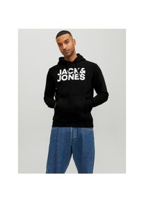 Jack & Jones Jack & Jones , Kapuzensweatshirt »JJECORP Kapuze und Frontprint«, bedruckt, modisch, regular fit, Baumwollmischung, Rundhals , Black , XL , XL ,...