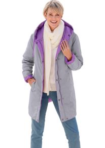 Damen Wendejacke stark w&auml;rmend lila-grau Gr&ouml;&szlig;e 54