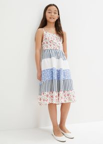 Meisjes jersey zomerjurk van biologisch katoen - wit - maat 176/182 - 100% katoen - bonprix