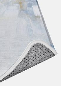 Badmat met memory foam - blauw - maat 7 (douchemat halfrond 50/80cm) - bonprix