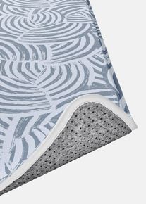 Badmat met memory foam - blauw - maat 7 (douchemat halfrond 50/80cm) - bonprix