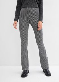 Uitlopende legging met glittergaren - zwart - maat 48/50 (XL) - bonprix