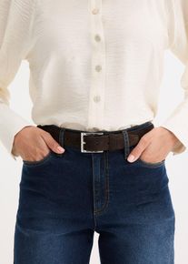 Leren riem - bruin - maat 150 - bonprix