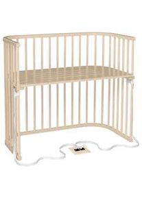 babybay Beistellbett , Beige , Holz , Buche , vollmassiv , 62x96.50x110 cm , Sprossen im Normabstand, Lattenrost stufenlos höhenverstellbar, zur Sitzbank umbaubar, zum Gitterbett umbaubar, höhenverstellbar, sehr stabil , Babymöbel & Kindermöbel, Babyzimmer, Babybetten