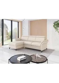 Sit & More Sit & More Ecksofa , Creme , Textil , Ottomane links, L-Form , 253x166 cm , Goldenes M, Oeko-Tex® Standard 100, Made in Europe, DGM-Klimapakt , Rücken echt, Armteil links, Armteil rechts , Wohnzimmer, Sofas & Couches, Wohnlandschaften, Ecksofas
