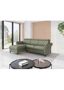 Sit & More Sit & More Ecksofa , Olivgrün , Textil , Ottomane links, L-Form , 253x166 cm , Goldenes M, Oeko-Tex® Standard 100, Made in Europe, DGM-Klimapakt , Rücken echt, Armteil links, Armteil rechts , Wohnzimmer, Sofas & Couches, Wohnlandschaften, Ecksofas