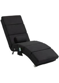 HOMCOM Relaxliege mit 5 Massagemodi, Heizfunktion, Schwarz , Textil , 168x84x56 cm , Wohnzimmer, Sessel, Massagesessel