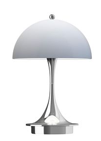 Panthella 160 Portable V3 Lampe de table à LED rechargeable Intérieur/Extérieur Louis Poulsen Opal Bleu-gris