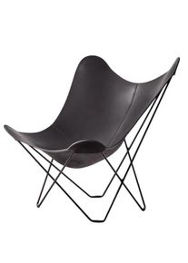 cuero Pampa Mariposa Butterfly Chair Fauteuil graphite / piètement noir Cureo