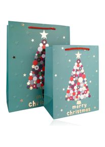accentra, Geschenkverpackung, Geschenktasche aus Papier MERRY CHRISTMAS S (Geschenkbox)