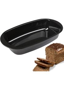 Westmark Brotbackform Emaille, L 32cm, Backform, Schwarz