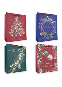 accentra, Geschenkverpackung, Geschenktasche aus Papier MERRY CHRISTMAS L (Geschenkbox, 12 x)