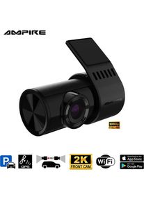Ampire Dual-Dashcam, 2K Frontkamera und AHD Heckkamera, WiFi und GPS, Dashcam