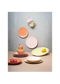 Aida Life in Colour - Confetti Apricot dinner plate w/relief porcelain (13323), Teller, Mehrfarbig