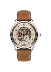 Zeppelin, Armbanduhr, 86585, Braun, (Skeleton-Uhr, 42 mm)