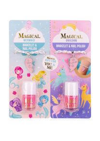 accentra, Nagellack, Nagellack MAGICAL UNICORN & MERMAID mit Armband (Rosa, Farblack)