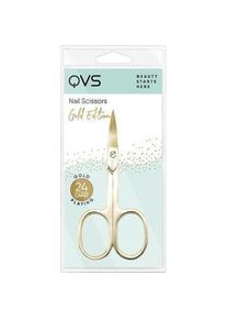 QVS, Nagelpflegegerät, Gold Edition Nail Scissors with Curved Blades 10-1264-000-17