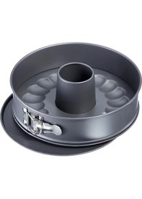 Westmark Backmeister Springform 2 Böden Antihaft, Backform, Grau