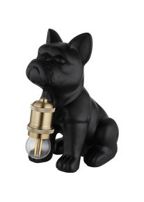 Globo, Tischlampe, TISCHLEUCHTE 1XE27 60W +WIPPS. (DOGO HUND SCHWARZ) (E27)