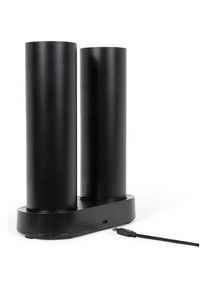 LIVOO Set elektrischer Salz- und Pfefferstreue, Pfeffermühle + Salzmühle