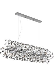 Globo, Pendelleuchte, Katrina G9 Luster 12-fach 3,50W Warmweiss Verchromt, Metall 150cm 64135H4C