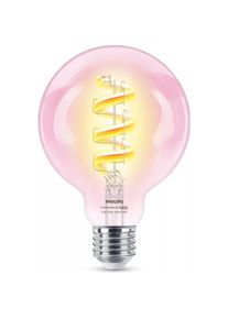 Philips, Leuchtmittel, Filament-Lampe, transparent, 40 W G95 E27 (E27, 6.30 W, 470 lm, 1 x, G)