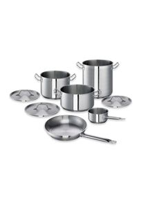 Sus Batterie de cuisine Chef, acier inoxydable, 8 pièces, couvercles inclus | Professionnel | HoReCa | CHR