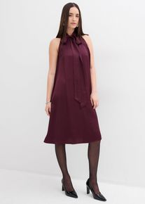 bonprix Femei Rochie midi satin din amestec de viscoză, maro, 48