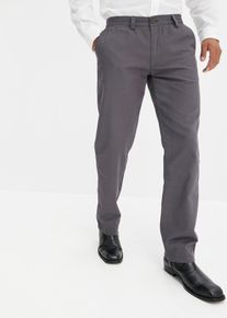 Regular Fit Chinohose aus reiner Baumwolle Straight, grau, Gr&ouml;&szlig;e 48, 100% Baumwolle, bonprix