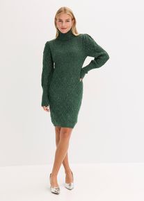 Strickkleid mit Pailletten, gr&uuml;n, Gr&ouml;&szlig;e 44/46 (L), bonprix