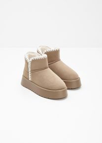 Plateau-Boots, beige, Gr&ouml;&szlig;e 40, Vegan, bonprix