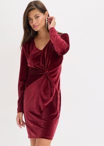 Minikleid aus glänzendem Samt, rot, Größe 42, bonprix