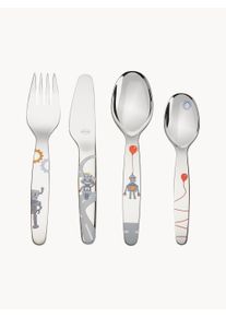 Rösle RÖSLE Kids' Cutlery Set Little Robot, 1 person, Set of 4 Silver B 21 x H 3 cm