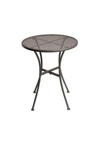 Mesa redonda de a&ccedil;o para terra&ccedil;o em cinzento Bolero 600mm. di&acirc;metro GG703