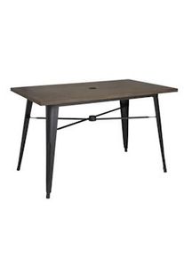 Mesa de exterior Bolero completa 120x76x76 cm madeira escura