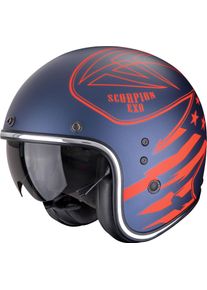 Scorpion Belfast Evo Dawg, open face helmet , color: Matt Dark Blue/Red , size: L